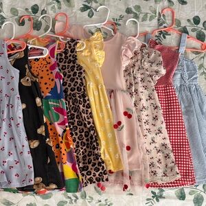 Girls' toddler size 3-4T summer dress 9 pieces H&M Zara